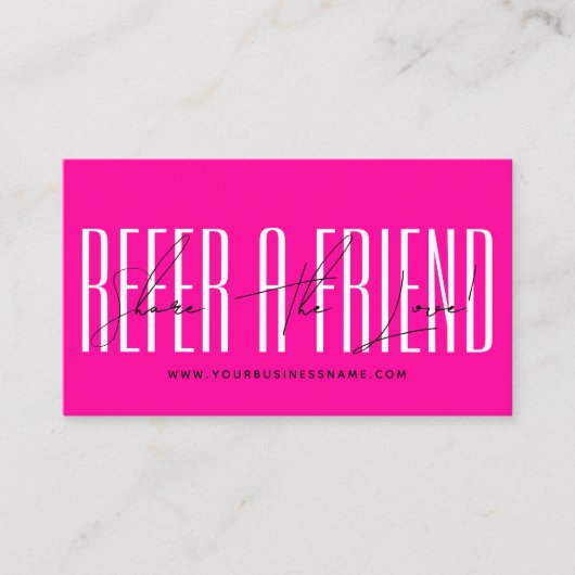 Modern script typography share the love 紹介カード (正面)