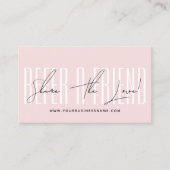 Modern script typography share the love 紹介カード (正面)