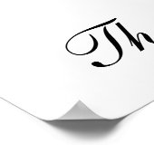 Modern Script Typography Thankful Thanksgiving ポスター (角)