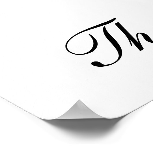 Modern Script Typography Thankful Thanksgiving ポスター (角)