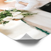 Modern Script Typography Wedding Vows Arch Photo ポスター (角)