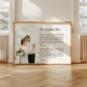 Modern Script Typography Wedding Vows Arch Photo ポスター