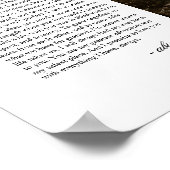 Modern Script Typography Wedding Vows w/ Photo ポスター (角)