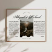 Modern Script Typography Wedding Vows w/ Photo ポスター