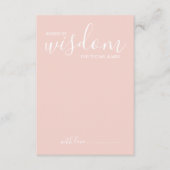 Modern Script Wedding Advice and Wishes Card アドバイスカード (正面)