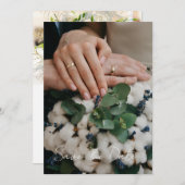 Modern Script Wedding Photo Save The Date セーブザデート (正面/裏面)