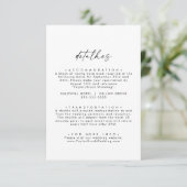 Modern Script Wedding Portuguese Detalhes エンクロージャーカード (スタンド正面)