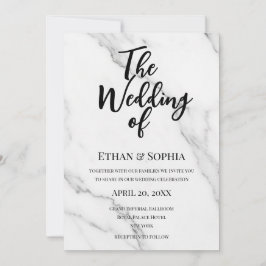 Modern Script You're Invited to our Wedding 招待状
