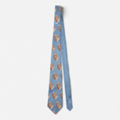 Modern Sea Blue Seashell Neck Tie ネクタイ (正面)