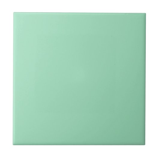 Modern Seafoam Green Plain Solid Color タイル (正面)