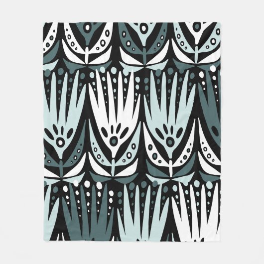 Modern seamless vintage abstract pattern with simp フリースブランケット (正面)