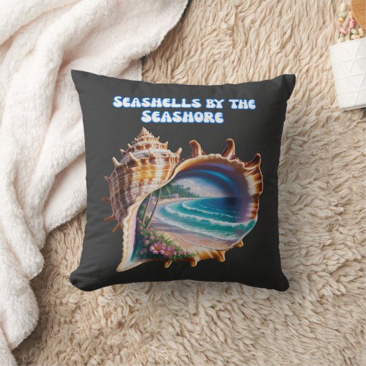 Modern Seashells  by the Seashore  クッション (ブランケット)