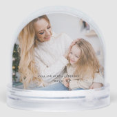 Modern Season's Greetings Photo Snow Globe (裏面)