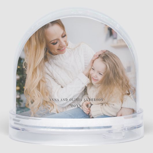 Modern Season's Greetings Photo Snow Globe (裏面)