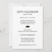 Modern Senior Football Player Photo Graduation 招待状 (裏面)