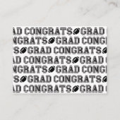 Modern Senior Football Player Thank You エンクロージャーカード (裏面)