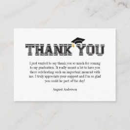 Modern Senior Football Player Thank You エンクロージャーカード