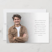 Modern Senior Grad Photo Master Graduation 案内状 (裏面)