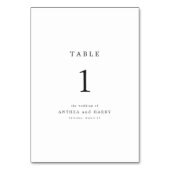 Modern Serif Editorial Wedding Table Number Card テーブルナンバー (正面)