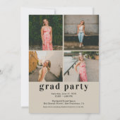 Modern Serif Graduation Announcement 招待状 (裏面)