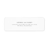 Modern Serif Typography Wedding Return Address ラベル (正面)
