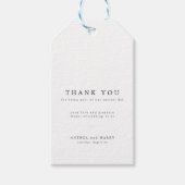 Modern Serif Typography Wedding Thank You Favor ギフトタグ (正面)