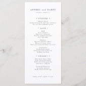 Modern Serif Wedding Dinner And Bar Menu Card メニュー (正面)