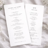 Modern Serif Wedding Dinner And Bar Menu Card メニュー
