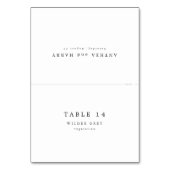 Modern Serif Wedding Place Cards With Meal Choice テーブルナンバー (正面)