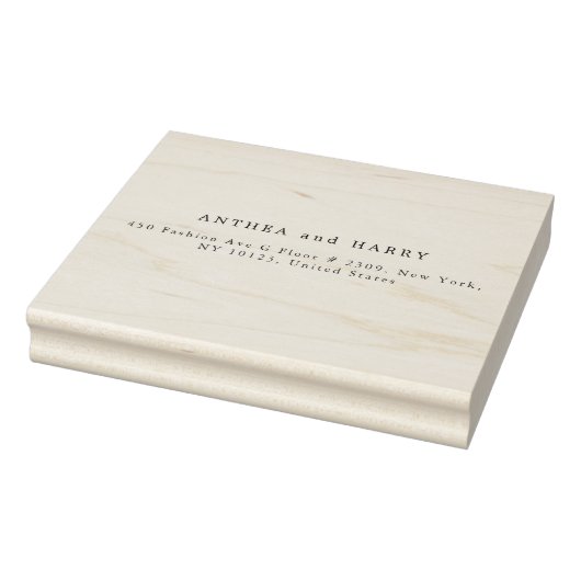 Modern Serif Wedding Return Address Rubber Stamp ラバースタンプ (スタンプ)