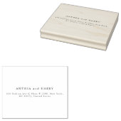Modern Serif Wedding Return Address Rubber Stamp ラバースタンプ (押印)
