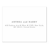 Modern Serif Wedding Return Address Rubber Stamp ラバースタンプ (インプリント)