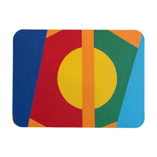 Modern Setting Sun Abstract Magnet マグネット (横)