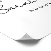 Modern Seveny Black White Photo 70th Birthday ポスター (角)