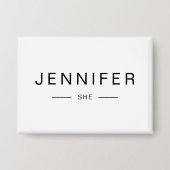 Modern SHE Inspired Personalized Name Button 缶バッジ (正面)
