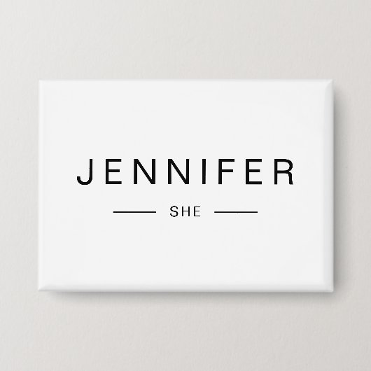 Modern SHE Inspired Personalized Name Button 缶バッジ (正面)