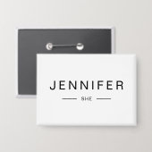 Modern SHE Inspired Personalized Name Button 缶バッジ (正面/裏面)