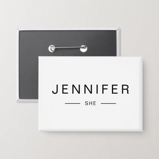 Modern SHE Inspired Personalized Name Button 缶バッジ (正面/裏面)