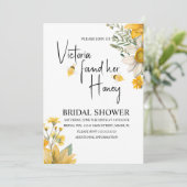 Modern She’s Found Her Honey Bee Bridal Shower 招待状 (スタンド正面)