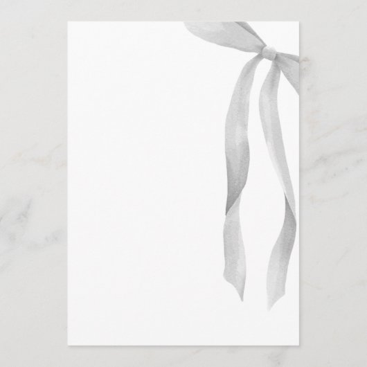 Modern She's Tying The Knot Bow Bridal Shower 招待状 (裏面)