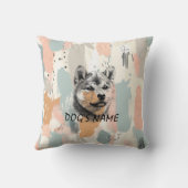 Modern Shiba Inu Portrait – Artistic Brushstroke クッション (裏面)