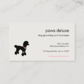 Modern Silhouette Dog Grooming 予約カード (裏面)