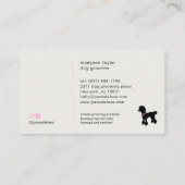 Modern Silhouette Dog Grooming 名刺 (裏面)