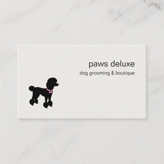 Modern Silhouette Dog Grooming 名刺 (正面)