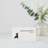 Modern Silhouette Dog Trainer Reward ロイヤリティカード (スタンド正面)