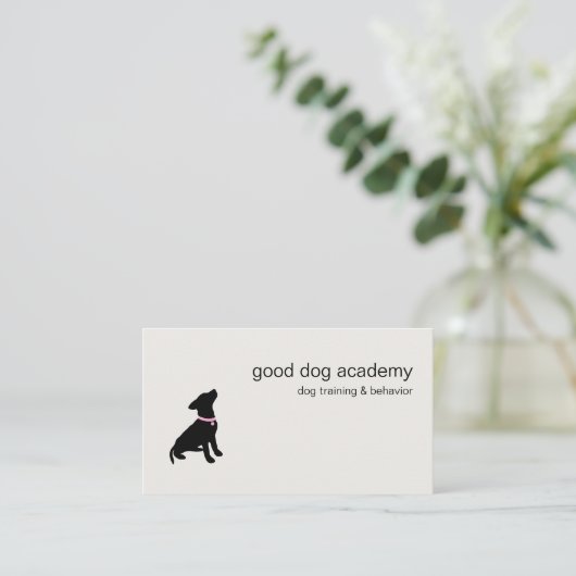 Modern Silhouette Dog Training 名刺 (スタンド正面)