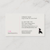 Modern Silhouette Dog Training 名刺 (裏面)