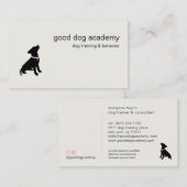 Modern Silhouette Dog Training 名刺 (正面/裏面)