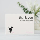 Modern Silhouette Dog Walking QR Code サンキューカード (スタンド正面)