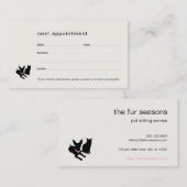 Modern Silhouette Pet Sitting Dog Cat Logo 予約カード (正面/裏面)
